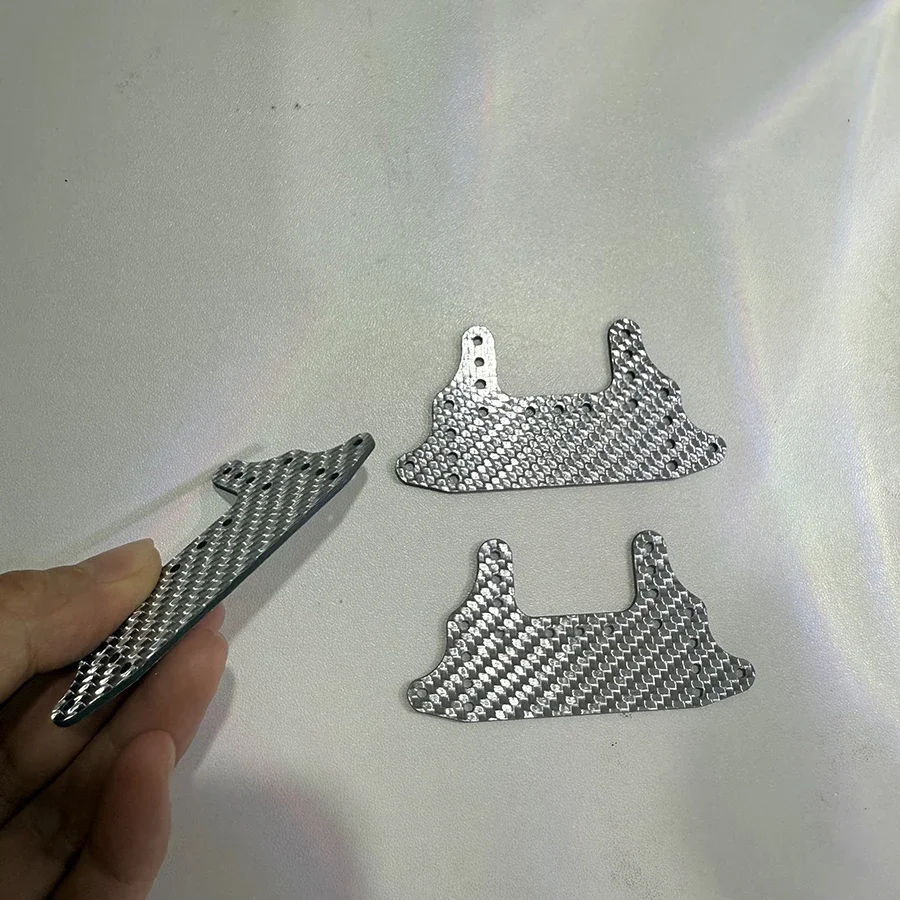 Home Made Parts Mini 4WD 1.5mm 95125 HG Black/Silver Not Typing Carbon Fibre Large Area Rear Brake 15518  for Tamiya Car