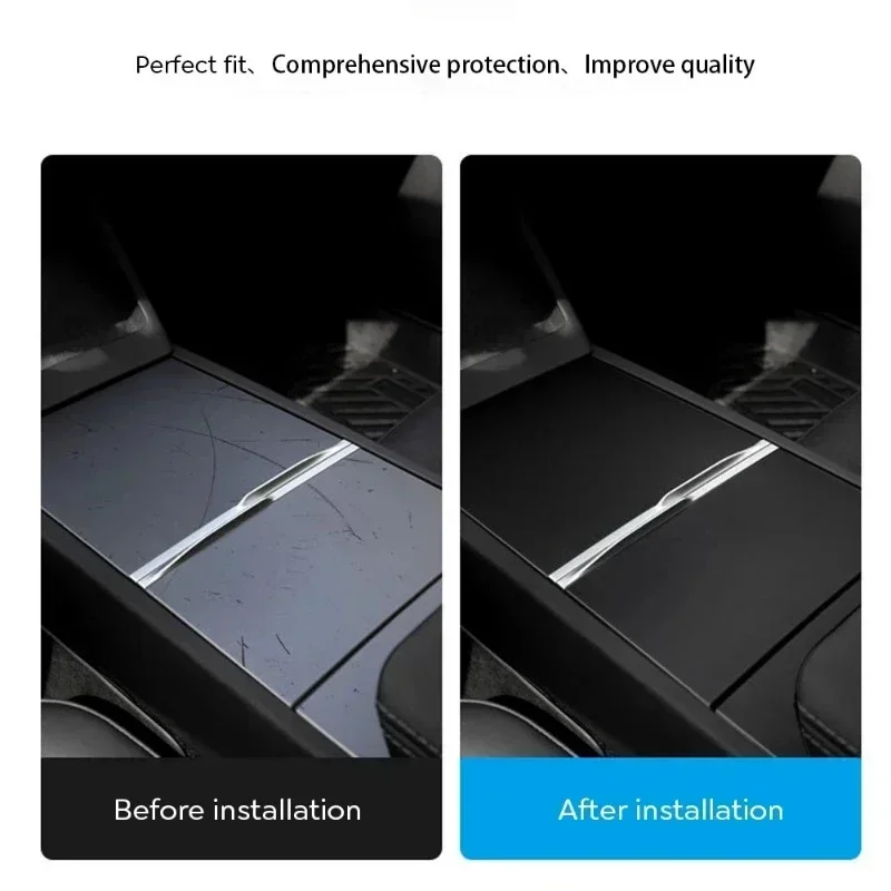 Central Control Suede Sticker for Tesla New Model 3 Highland Model Y Panel Film Protective Scratch Proof Car Accessories 2024