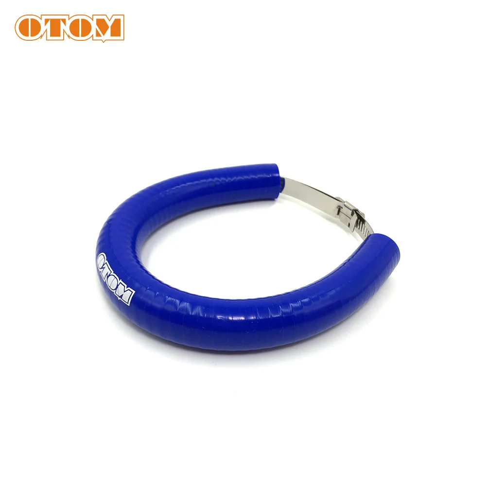 OTOM Universal Motorcycle Exhaust Pipe Protection Ring Muffler Rubber Clamp Guard For KTM HONDA YAMAHA SUZUKI KAWASAKI Motocross