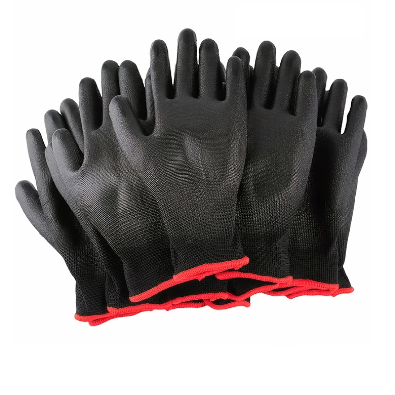 

10/50PCS of Nylon PU Gloves Safety Work Gloves Repair Special Gloves Palm Coated Gloves Carpenter Repair Worker Supplies