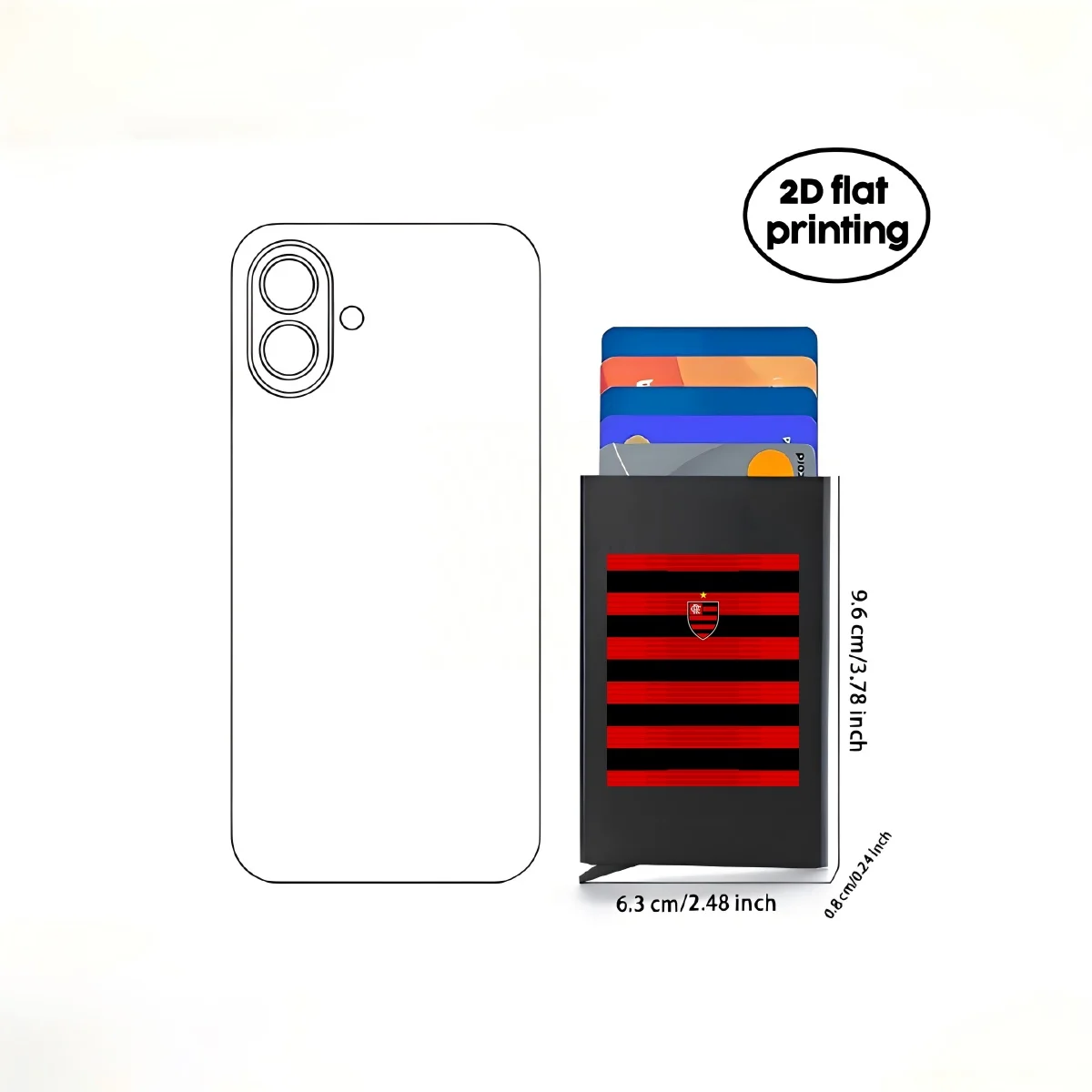 Flamengo Sports Club 2026 Nuevo estilo Funda para tarjetas impresa a la moda Varias opciones de color Fácil de usar Compacto para necesidades diarias