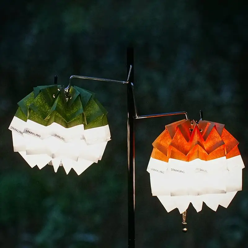 

Outdoor Camping Lampshade Pine Cone Paper Lampshade Foldable Waterproof Camping Lamp Decoration Garden Lighting Decoration