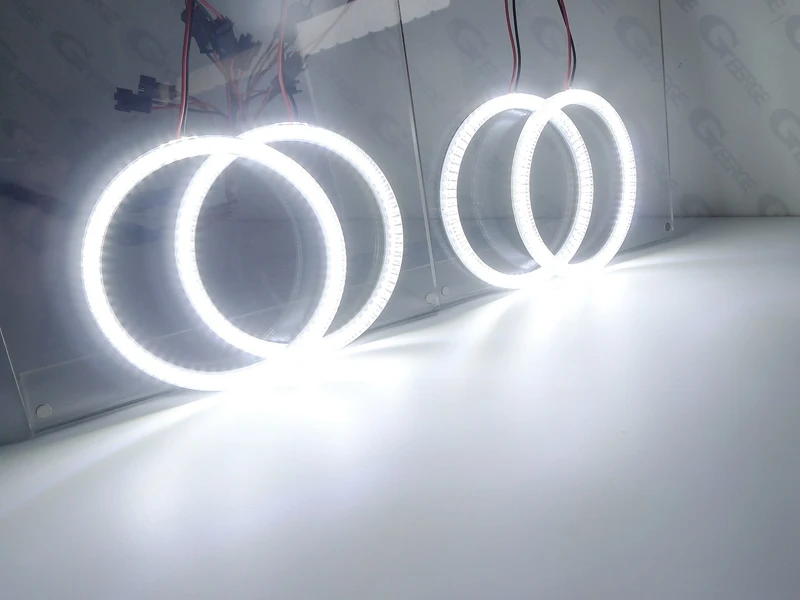 For Opel Corsa C 2003 2004 2005 2006 2007 Ultra Bright Switchback Day Light Turn Signal SMD LED Angel Eyes Kit Halo Rings