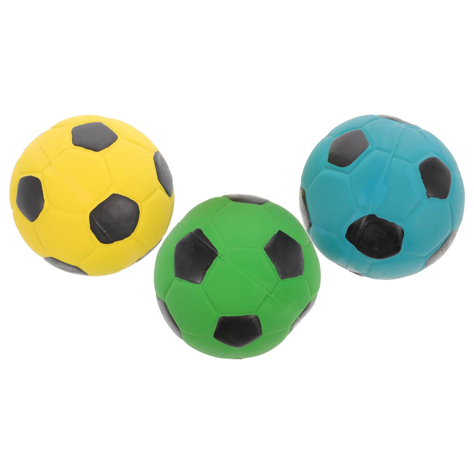 

3 PCS Chew Small Dog Pet Molars Chewing Throw Balls Latex Basketball Puzzle Emulsion Football