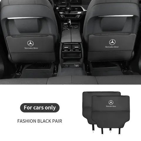 메르세데스-벤츠 A B C E V R 클래스 A45 C43 CLA GLA GLB GLC SLK SL 카시트 등 보호 안티 킥 패드 뒷좌석 보관 가방