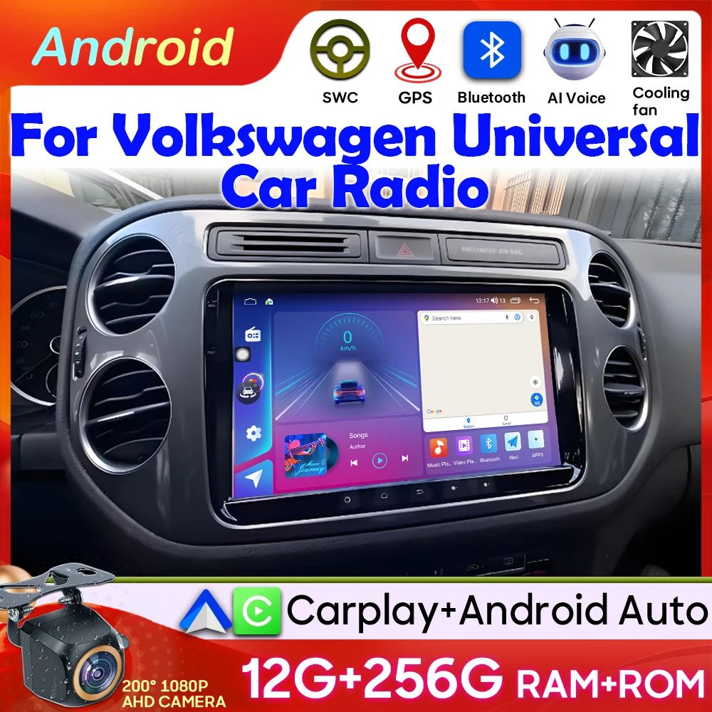 

Android Radio For VW T5 Jetta Passat B6 Golf MK6 Tiguan Touran Scirocco Skoda Rapid Octavia Leon CarPlay Video GPS No 2din Video