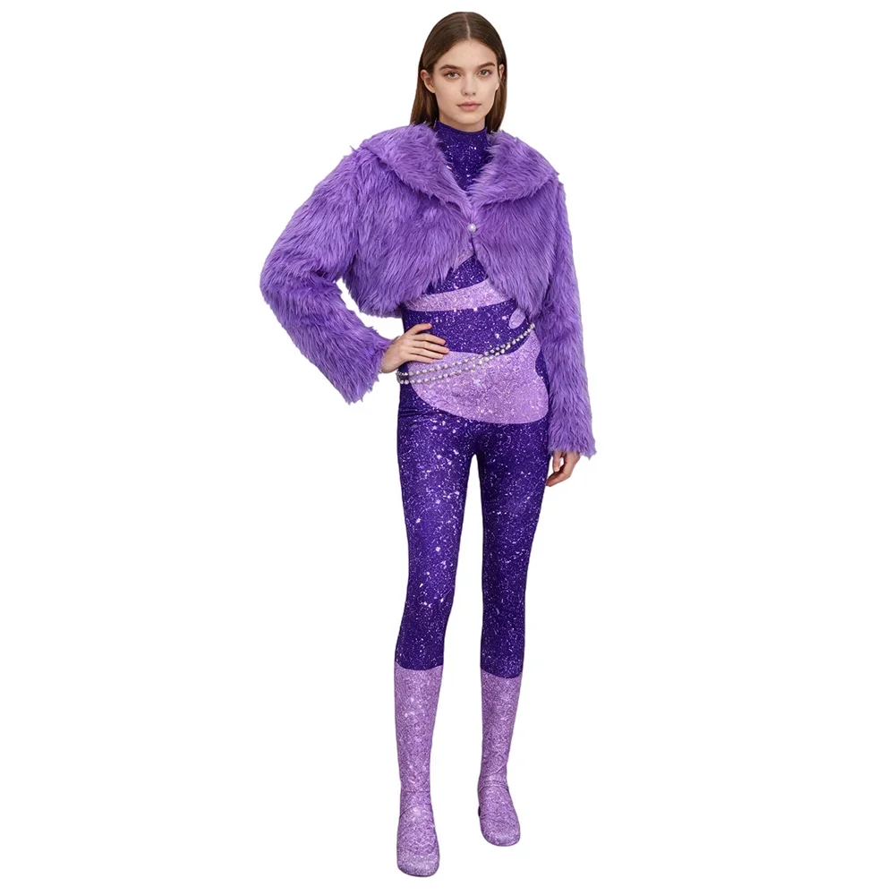 Anime Gazelle Cosplay Costume Adult Kids Jumpsuit Headband Wig Fantasia Roleplay Outfits Halloween Carnival Disguise Clothes - view 2