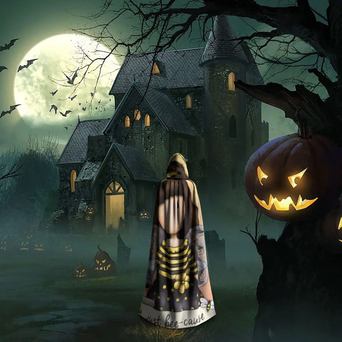 سانتورو جورجوس عباءة طويلة مقنعين الساحرة القرون الوسطى زي تأثيري كيب هالوين مصاص دماء الكبار للجنسين