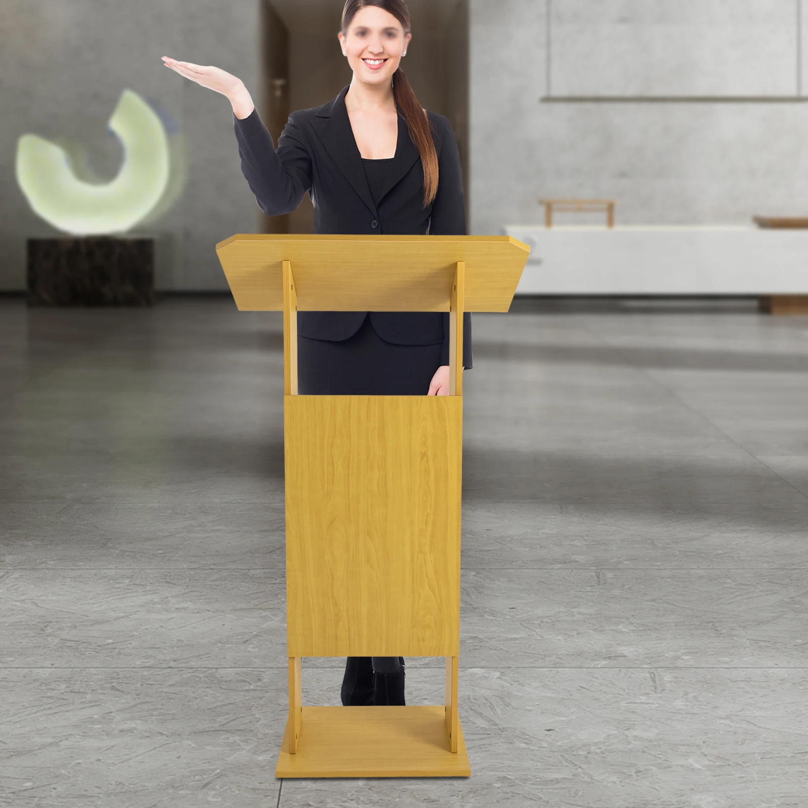 26*15.7”*47.7in Conference Presentation Stand Presentation Standing Desk for Classroom Church Schools