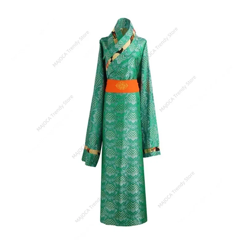 Tibetan Dance Costume for Women New 2025 Green Khampa Tibetan Robe Traditional Noble Performing Arts Dress Spring Collection