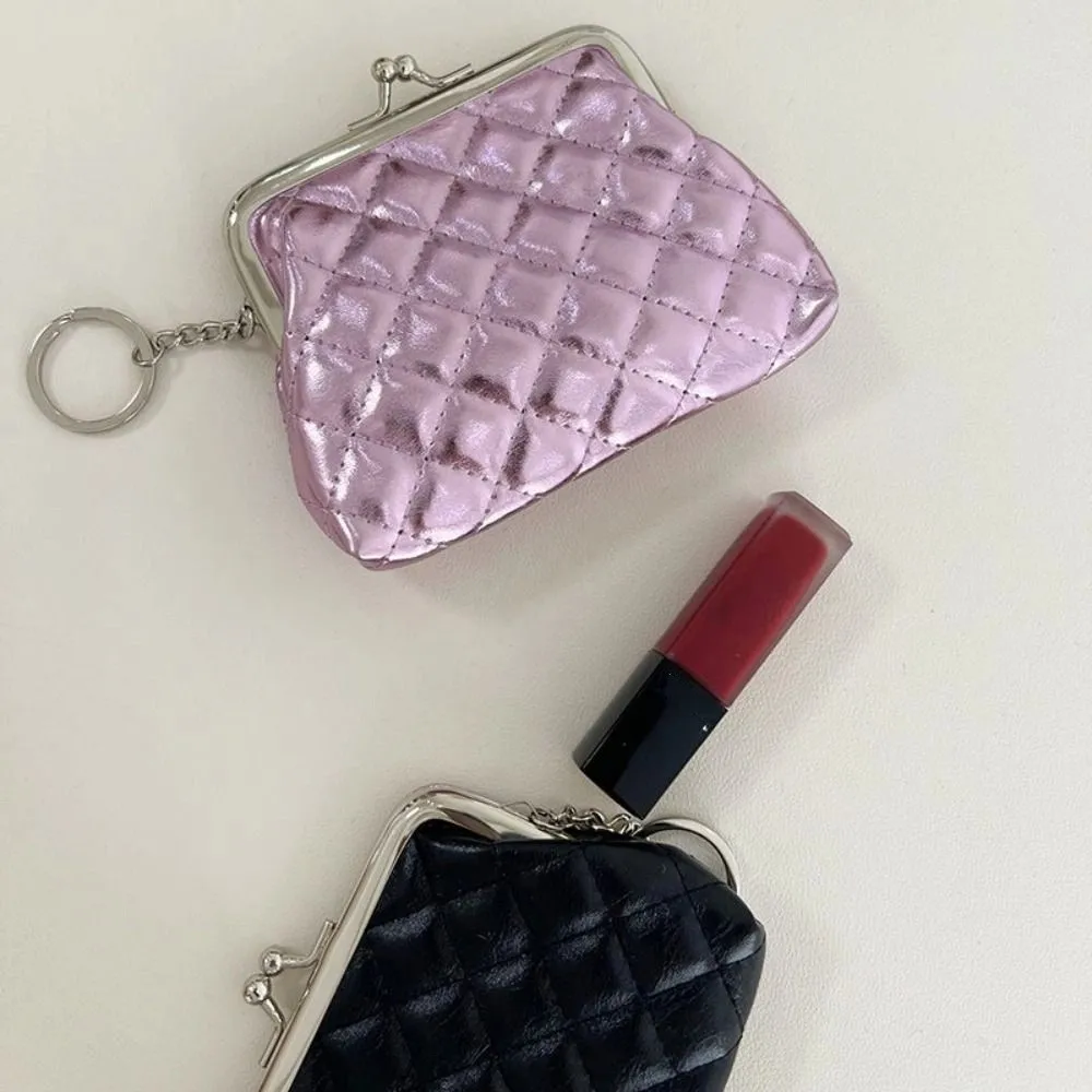 Portamonete creativo con bottone in metallo, portamonete in pelle PU con portachiavi, pochette, portafoglio, custodia per rossetto, portafoglio piccolo regalo