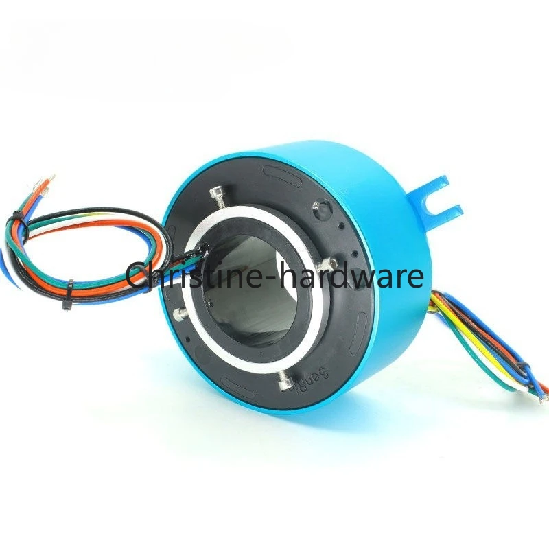 6/12/18wires, 2/5/10A，ID5/8/10/12.7/20/25.4/30~60mm,OD22~130mm SENRING  Through Hole/Bore Slip Ring，Electric swivel slip ring，