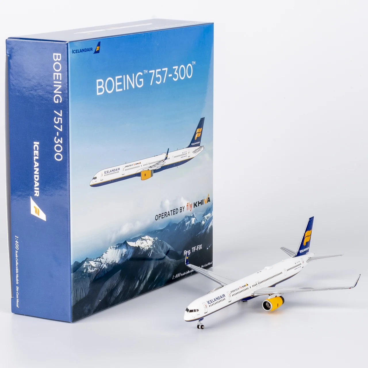 

Коллекционный самолет из сплава 45007, подарочная модель NG 1:400 Icelandair (Fly Khiva) Boeing B757-300, литая под давлением модель самолета TF-FIX