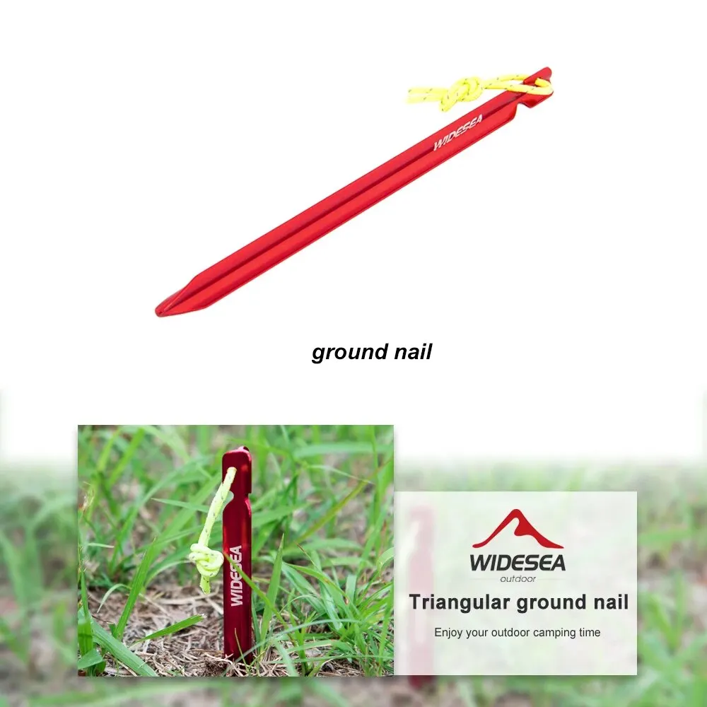 Widesea Camping 4pc/set Tent Pegs Stakes Nails for Hard Snow Floor Outdoor Accessories Shelter Equipment Supplies Hiking Tourist