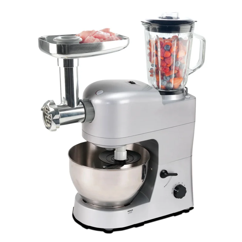 

Wholesale 3 In 1 Multifunctional 5Liter 1200W Stand Kitchen Mixer Machines Cake With Meat Grinder