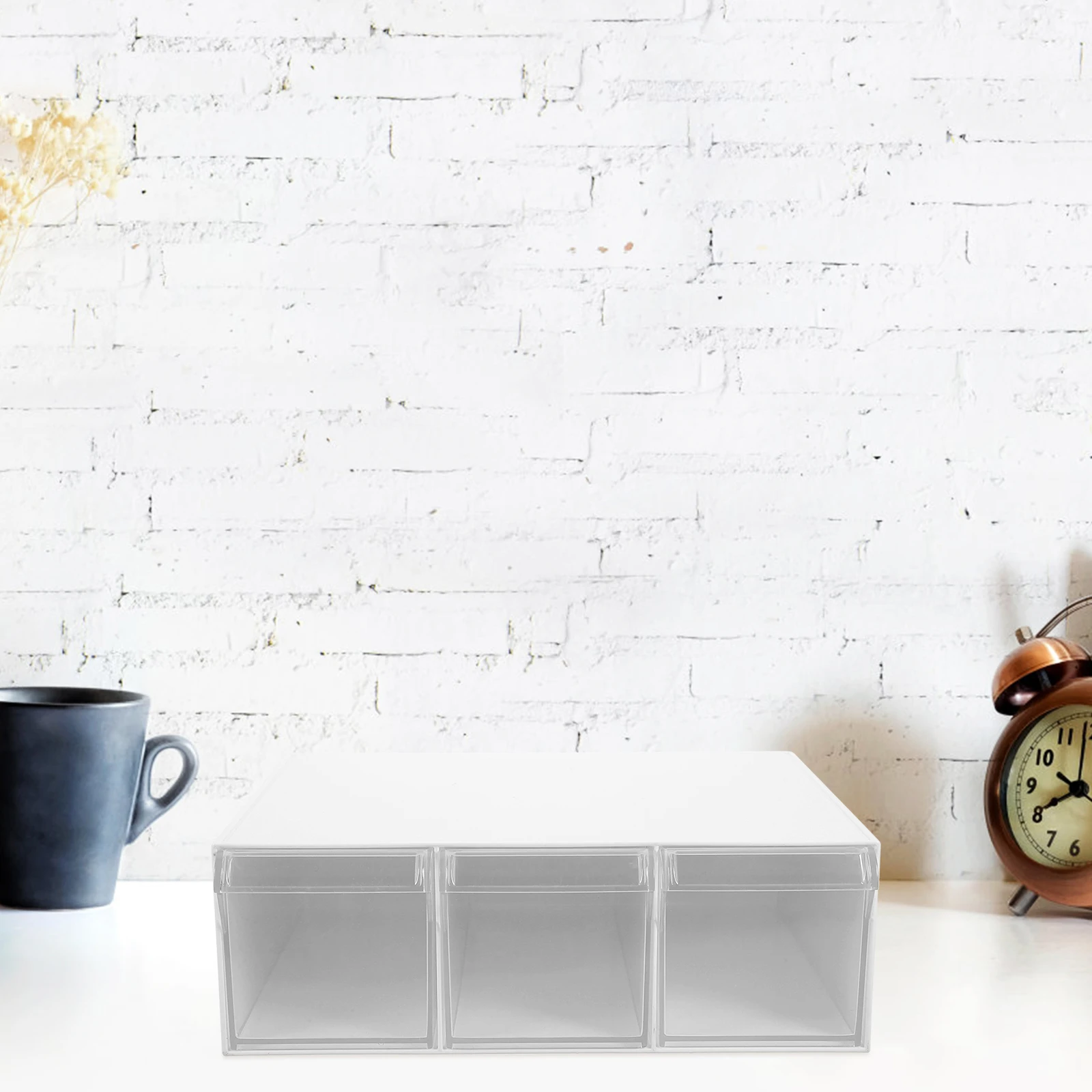 

3 Drawer Desk ganizer Transparent High Design Drawers ganizer for Office Document Stationery Makeup Storage Box