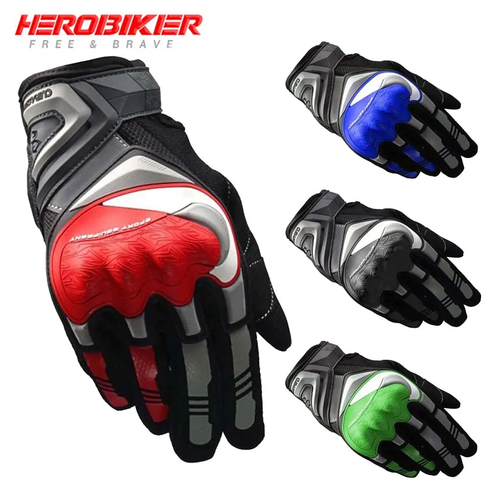 Men's Motorcycle Gloves Four Season Outdoor Riding Protective Glove Motorcycle Road Rider Off-road Touch Screen Reflective Glove