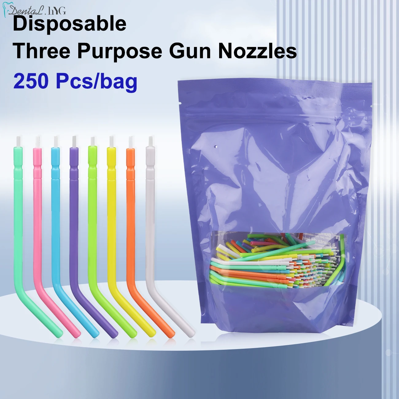 250 Pcs/bag Disposable Nozzles Tips For Dental   3 Way Syringe For Dental Unit Chair Material