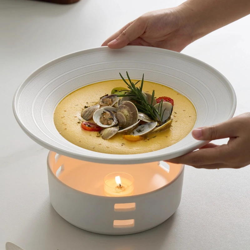 

Керамическая тарелка с подогревом, сервировочная тарелка, тарелки в стиле вестерн, изоляционная посуда для свечей, тарелки для сухих горшков, миска для подогрева свечей