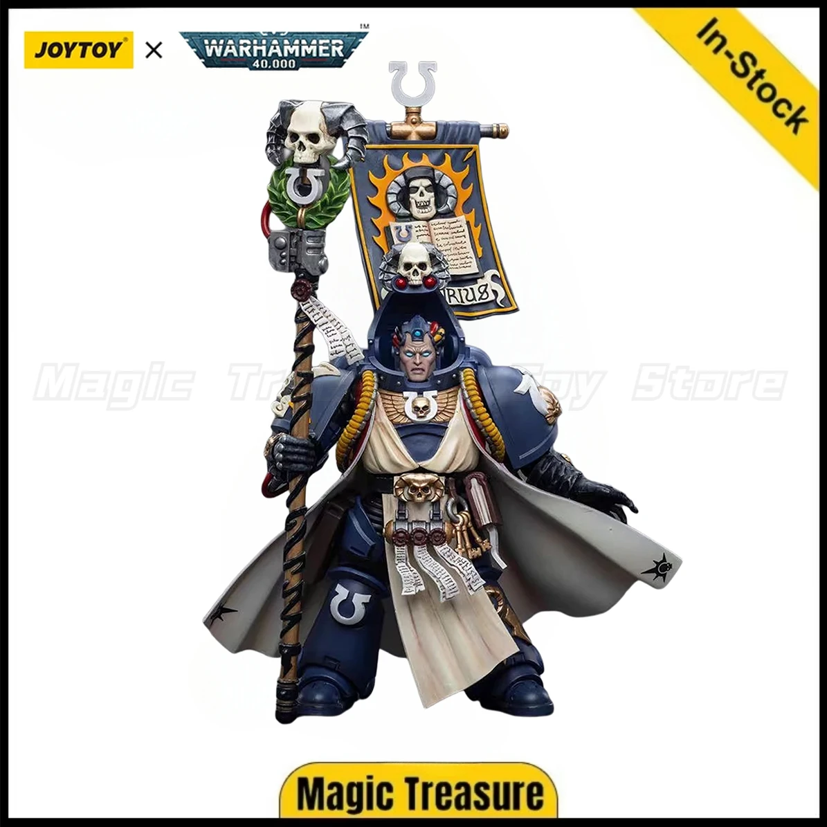 

【In stock】JOYTOY 1/18 Action Figure Warhammer 40K Ultramarines Chief Librarian Tigurius Toy
