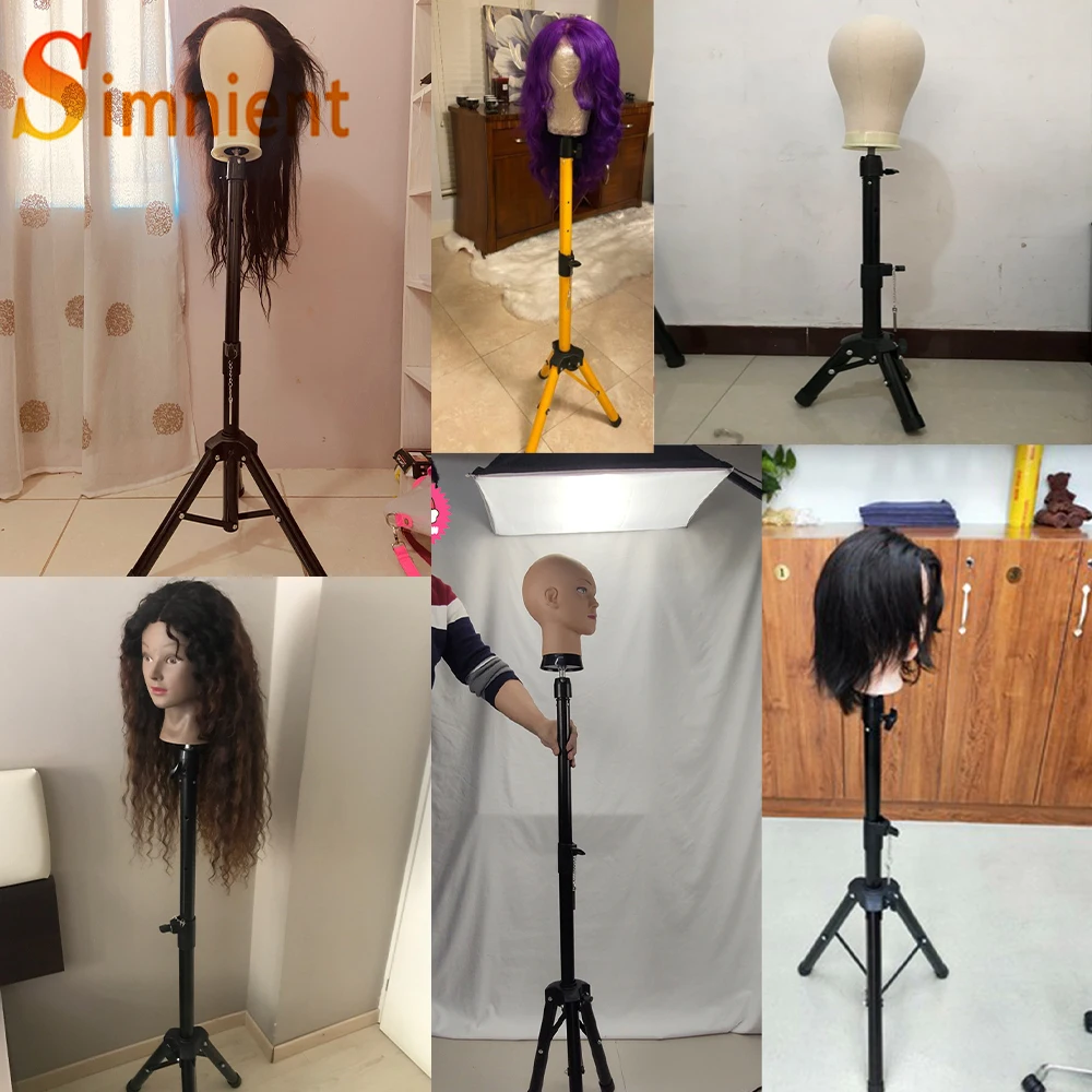 Stronger Wig Head Tripod Adjustable And Durable Metal Wig Head Stand Holder For Hairdressing Training Mannequin Head And Salon