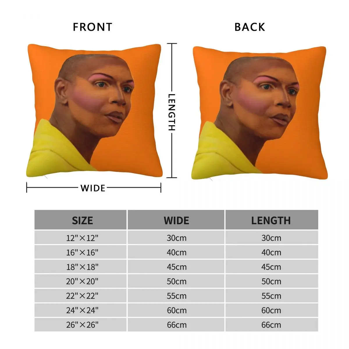 Coco Montrese RuPaul's Drag Race Square Pillowcase Polyester Linen Velvet Creative Zip Decorative Home Cushion Cover