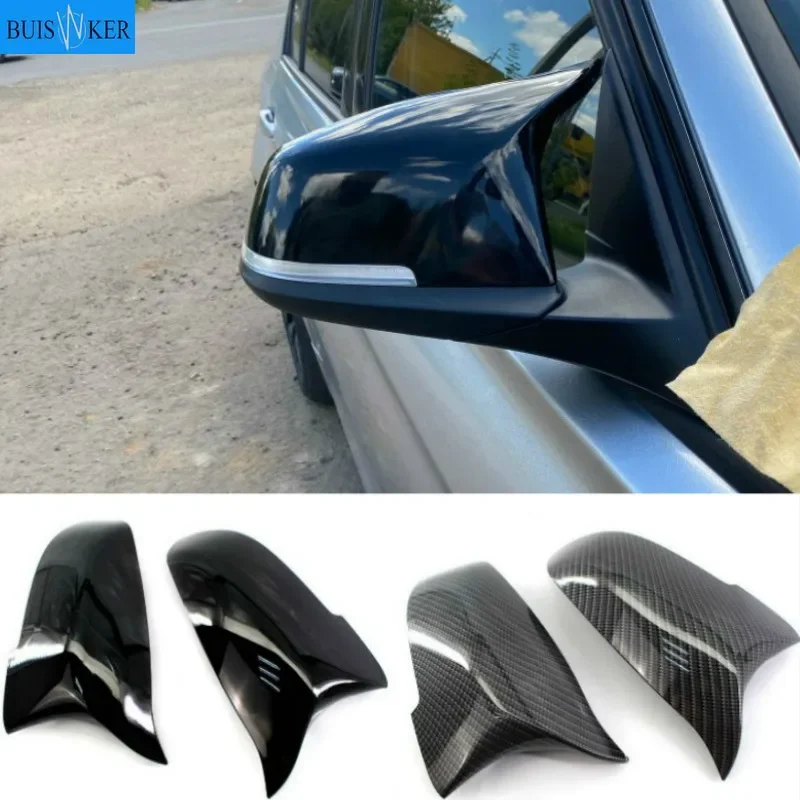 

For BMW 5 6 7 Series F10 F11 F18 F07 F12 F13 F06 F01 F02 LCI Carbon Fiber Look Black Car Rearview Side Mirror Cover Caps