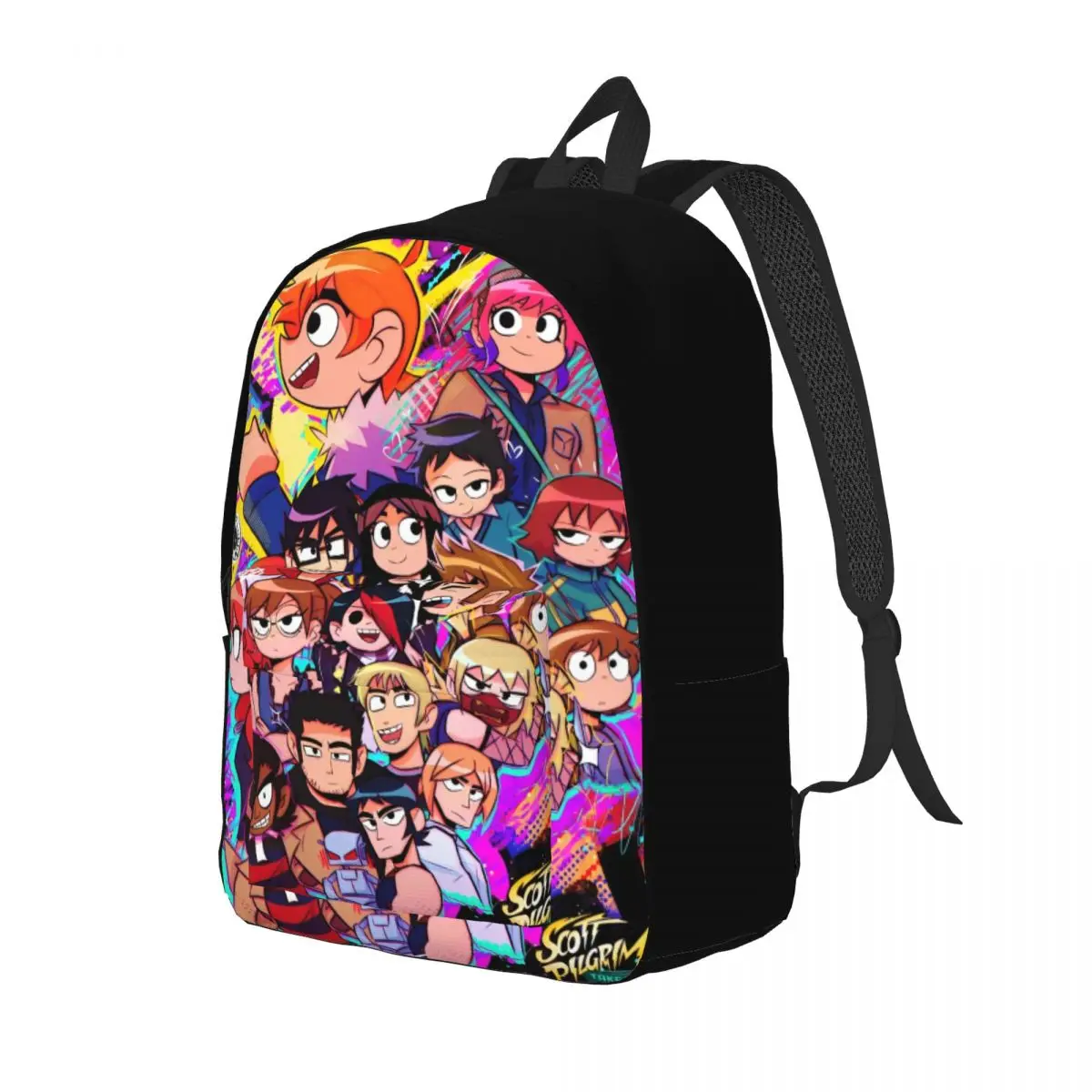 Scott Pilgrim Backpack for Men Women Fashion Student Business Daypack Action Fantasy Romantic Comedy Laptop Shoulder Bag Outdoor