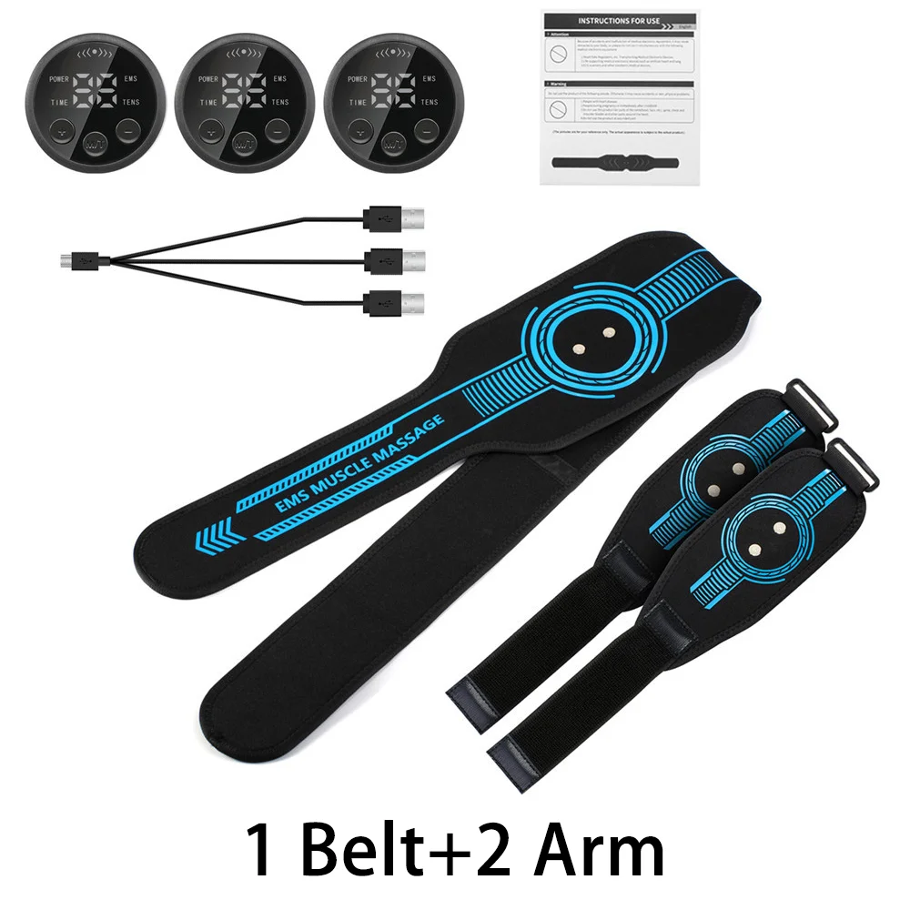 EMS Riem Massage Set Abdominale Fitness Apparaat Intelligente Riem Full Body Spierstimulatie Trainer USB Opladen Versie