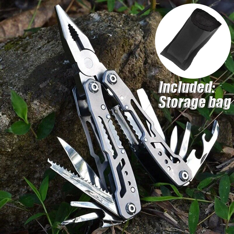 Alicatador Dobrável Multifunções Pocket Knife Sobrevivência ao ar Livre Ferramentas de Caça Aço Inoxidável Multi-ferramenta Pocket Knife