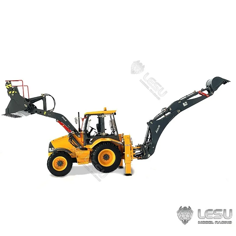 1/14 Aoue BL71 LESU Backhoe Loader Excavator Metal Radio Control Construction Vehicle RC Wheeled Forklift DIY Sound Light Trucks