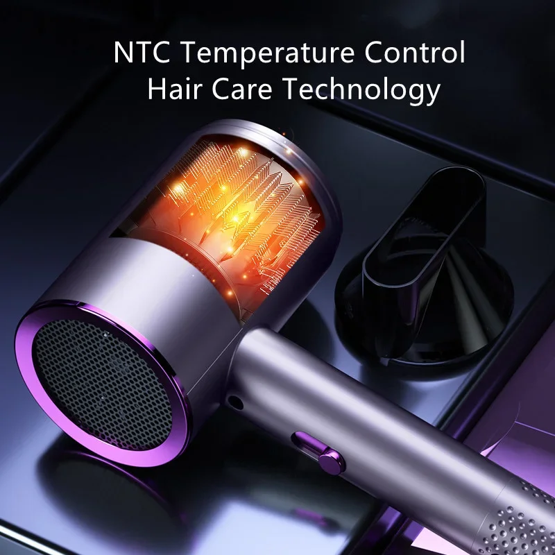 Hair Dryer For Women Quick-Drying Low-Noise Electric Hairbrush Professional Blue Light Negative Ion Collagen Hair Care Dryer