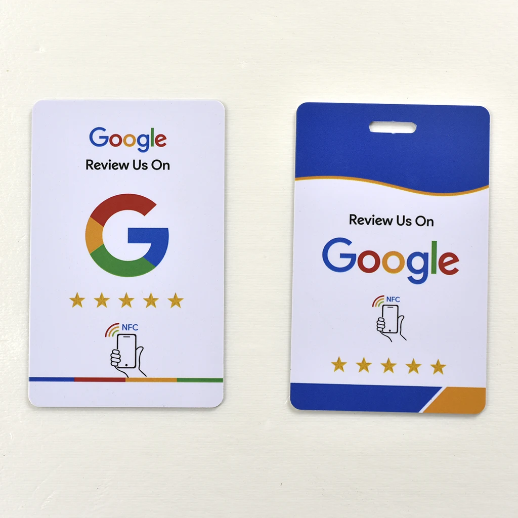 بطاقة مراجعة Google NTAG216 NFC - متوافقة مع أجهزة iOS وAndroid لتعليقات الأعمال الفورية