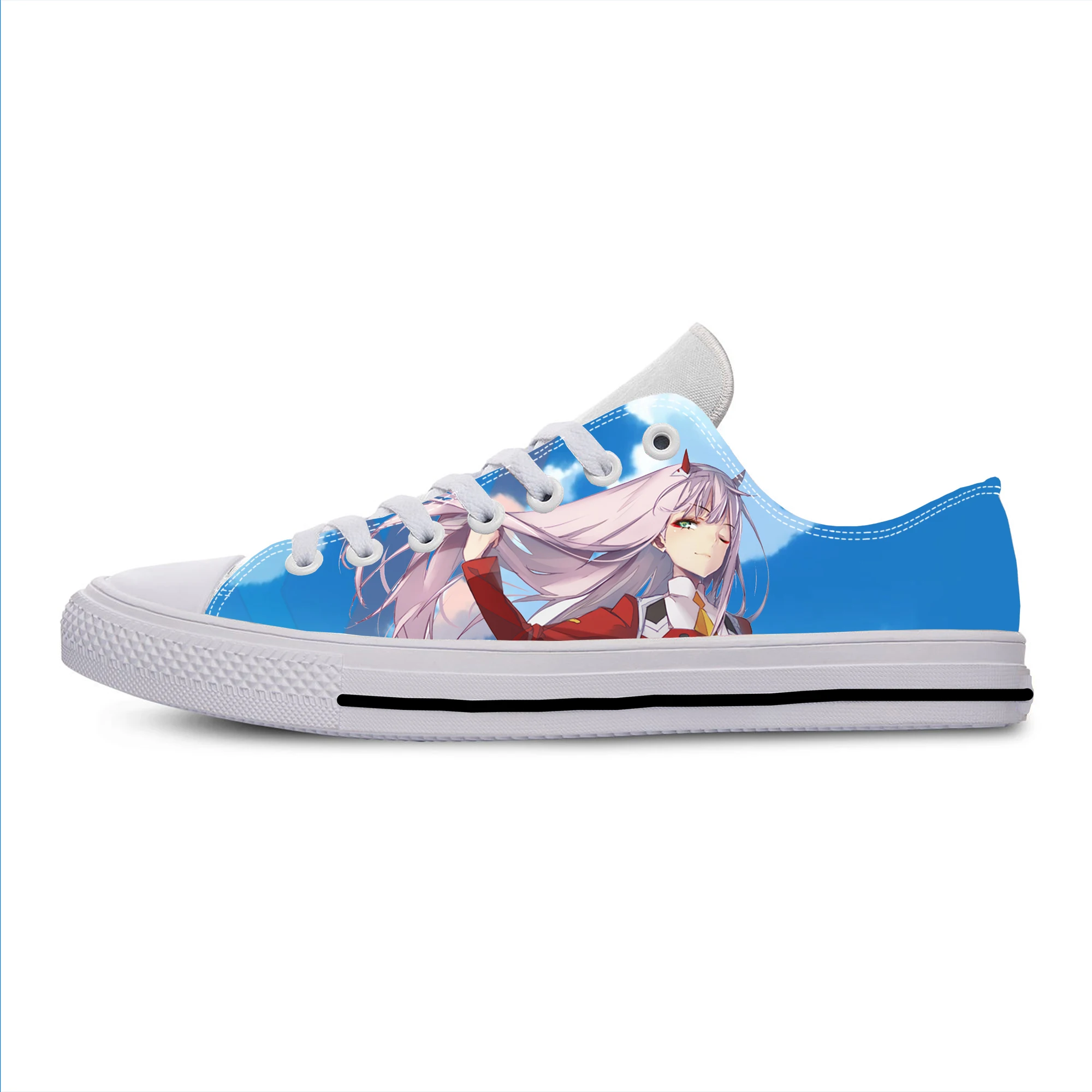 Anime giapponese Darling In The Franxx Zero Two Cute Low Top Board Shoes scarpe Casual leggere Sneakers uomo donna traspiranti