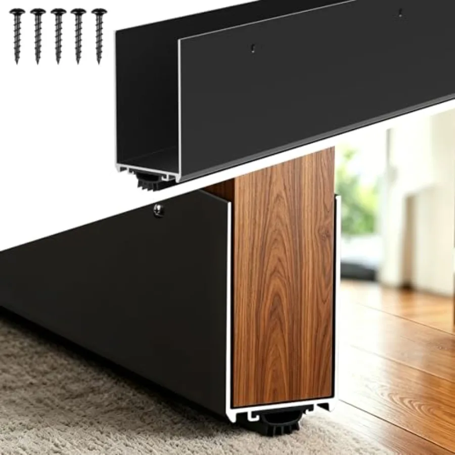 

36" Metal Door Sweep with Kick Plate for 1-3/4" Thick Standard Exterior Doors, Aluminum and Vinyl U-Shape Screw-on Draft Stoppe