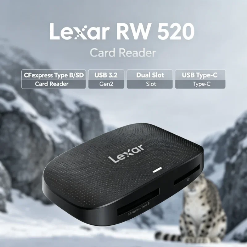 Lexar RW520 Memory Card Reader High Speed CFexpress Type B SD Card Reader USB 3.2 Gen 2 USB Type-C for Photo Transfer