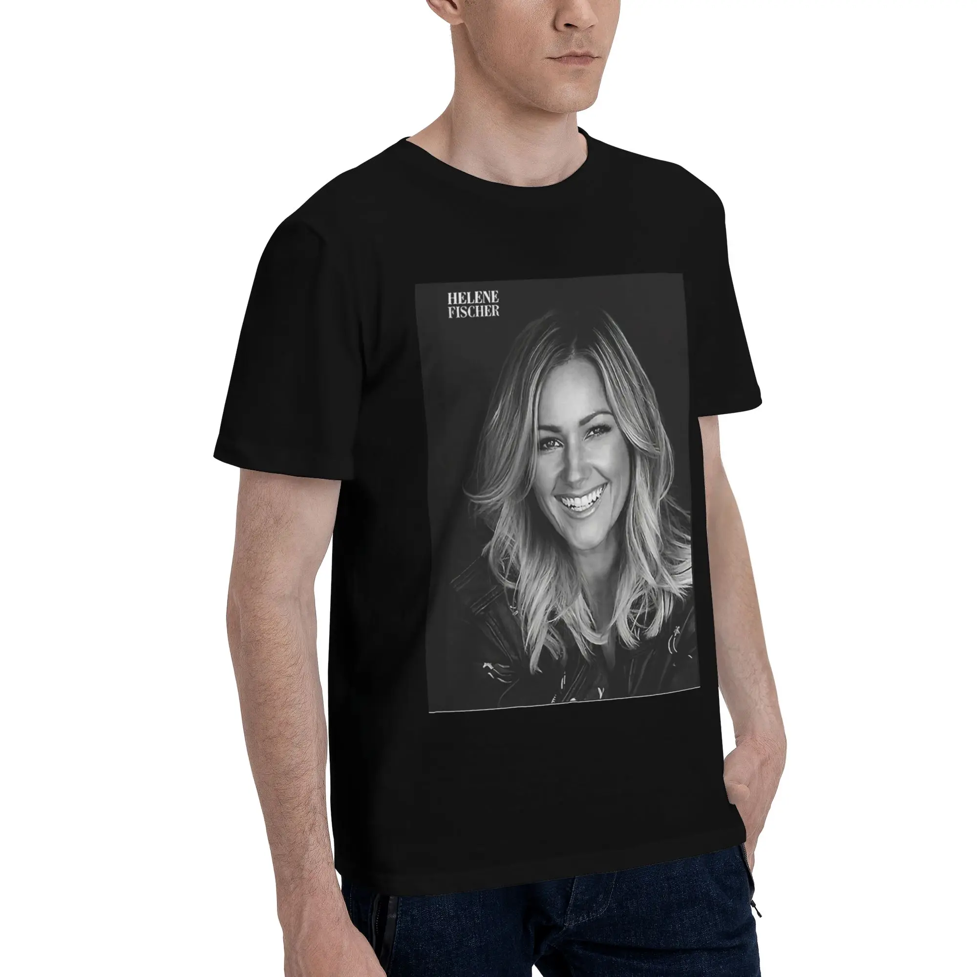 

Мужская футболка Helene Fische, большие футболки, мужские хлопковые футболки с круглым вырезом, короткие летние мужские футболки