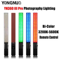 Yongnuo YN360III Pro LED Video Light Handheld Ice Stick 3200K-5500K Bi-color Touch Adjusting RGB Photo Lamp with Remote Control