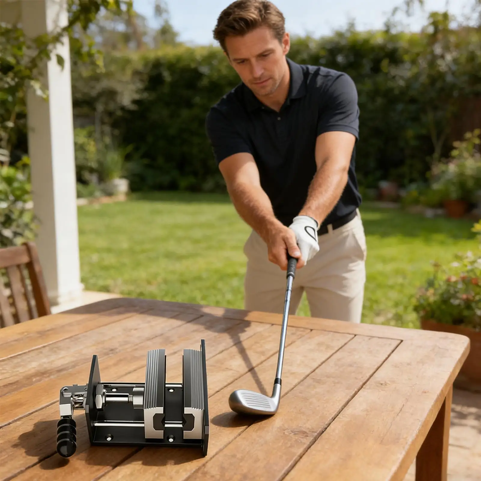 

Зажим-держатель для гольф-клюшек, сверхпрочный, нескользящий, точный инструмент для замены рукояток, для профессионалов и любителей