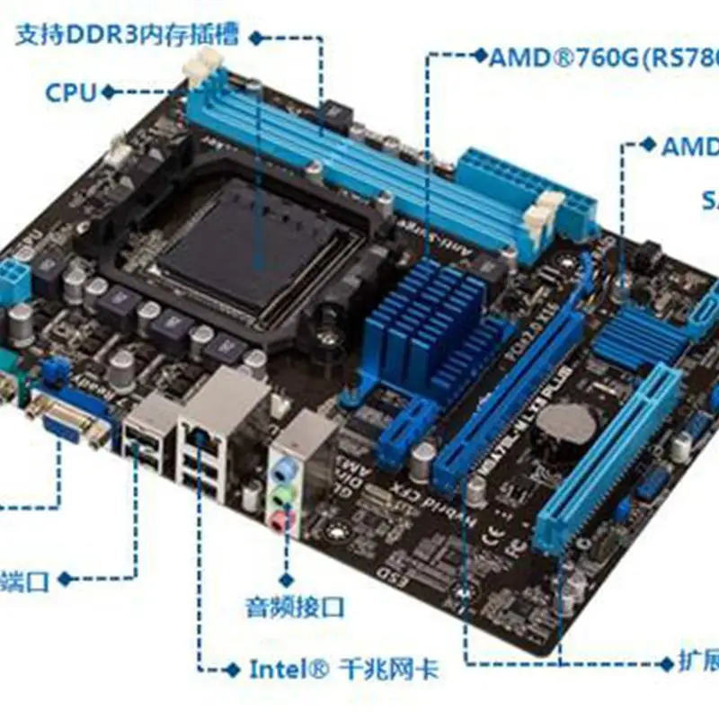 Go! Used desktop mainboard m5a78l-m LX3 plus socket AM3 + DDR3 USB2.0 mainboard