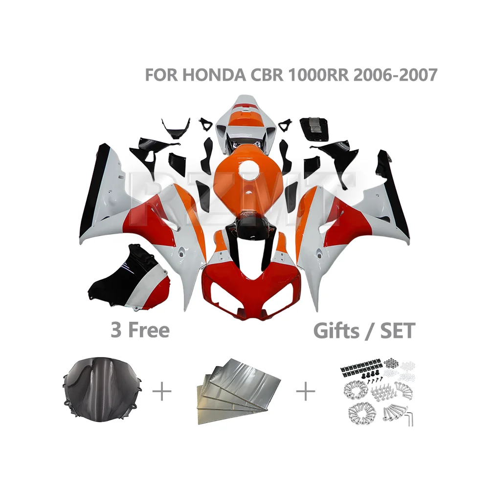 

Fairings Kit FOR HONDA CBR1000RR 2006 2007 CBR 1000RR Customized Motorcycle Fairing Kit ABS Injection Body Parts Set H1007-126a