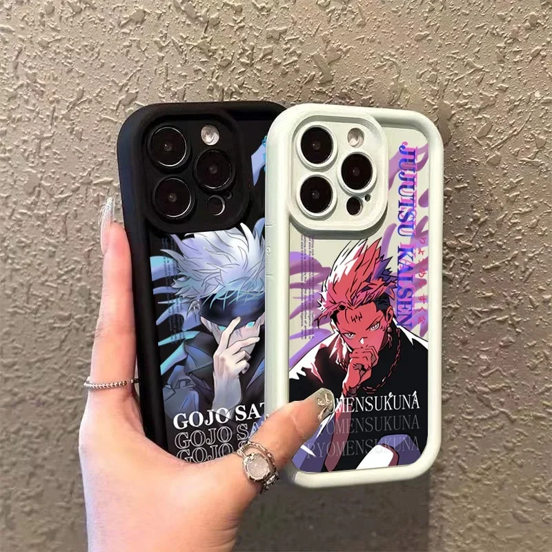J-Jujutsu Lijn Gojo Satoru Itadori Yuji Telefoon Case Voor Google Pixel 7 8 9 Pro 7A 8A 5G 9 Pro XL Behuizing Zachte Siliconen Cover