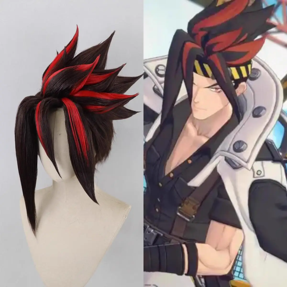 Peruka cosplay Zenless Zone Zero Anton Ivanov, personalizowana, z włókna odpornego na ciepło, peruki na imprezę
