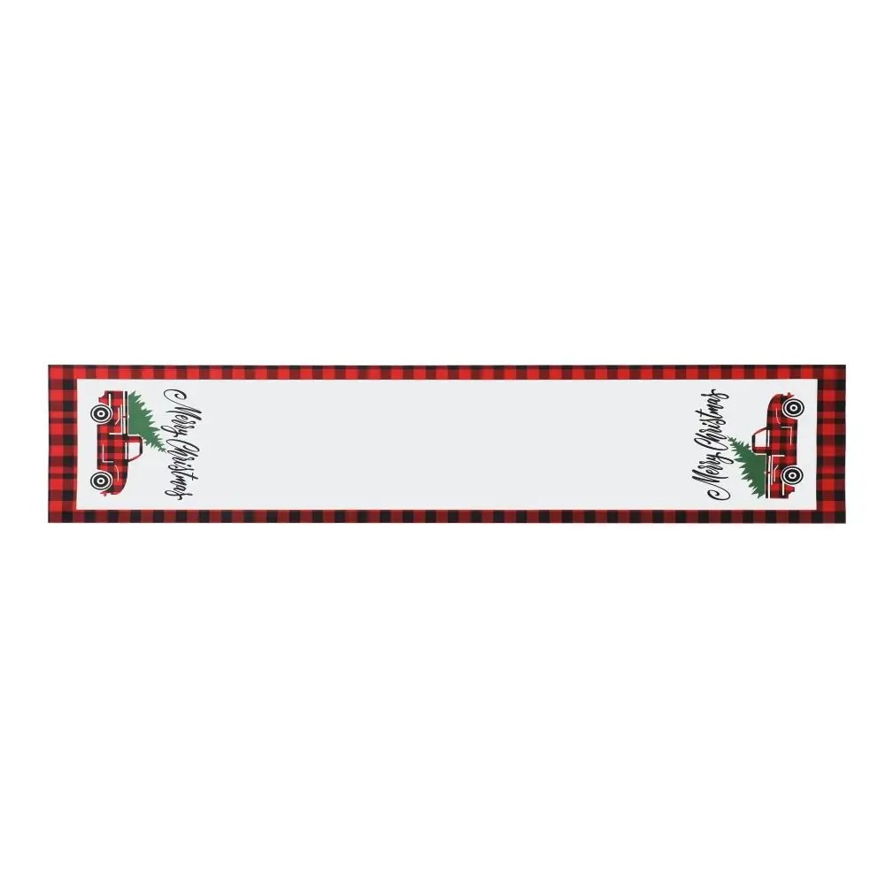 

Cartoon Christmas Elk Table Runner Rectangular Christmas Tree Santa Claus Rudolf Tablecloth Cloth Christmas Decoration