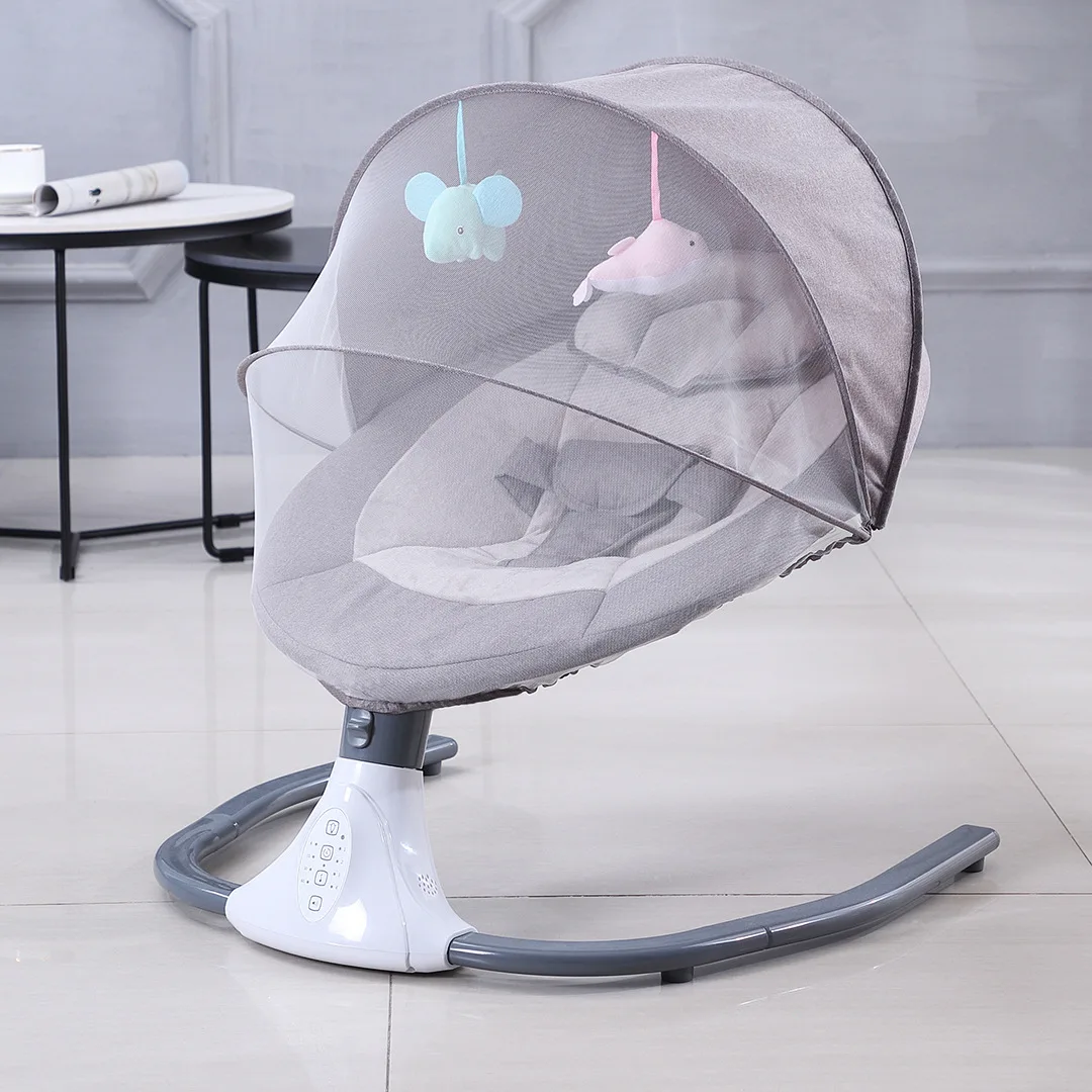 Baby Electric Rocking Chair Remote Control Electric Cradle Newborn Comfort Chair Crib Baby Clam Chair Bed 2022 New