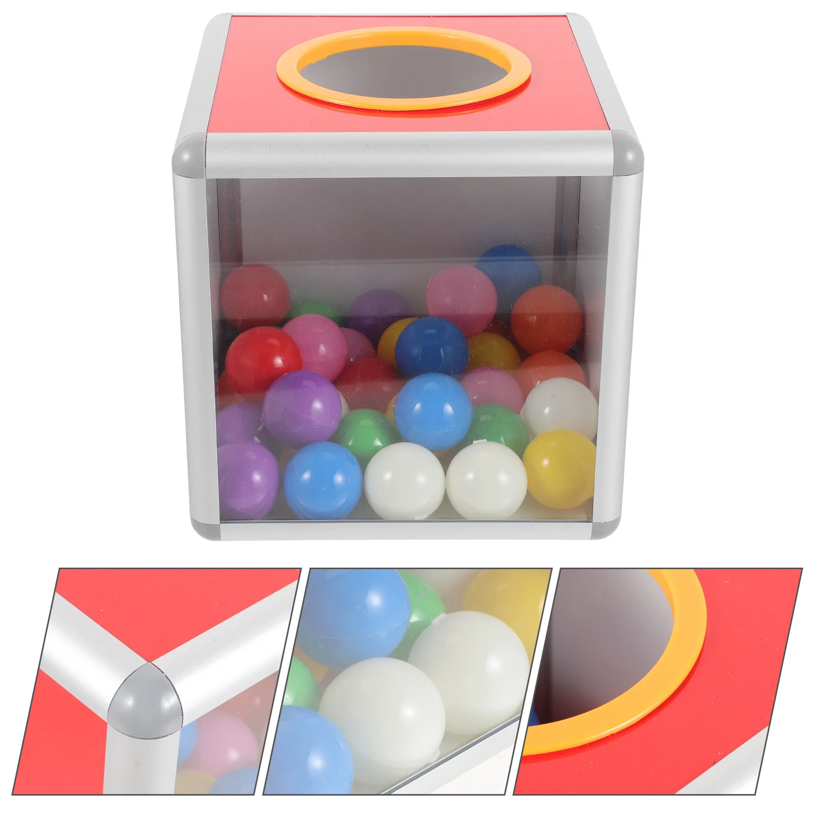 

Transparent Lottery Box Raffle Accessory Storage Boxes Tickets Donation Supply Case Multi-function Holder Bin Promotional