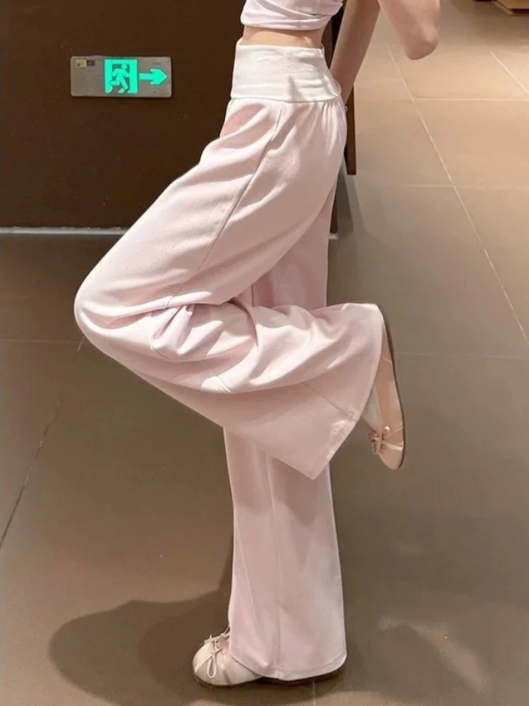 Sweet Style Color Contrast Spliced Sweatpants Women 2026 New Drawstring Elastic Waist Design Sports Pants Korea Chic Long Pants 3 Sweet Style Color Contrast Spliced Sweatpants Women 2026 New Drawstring Elastic Waist Design Sports Pants Korea Chic Long Pants 3