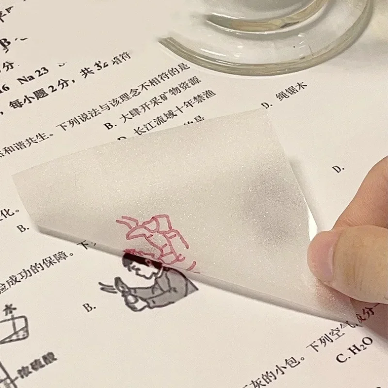 50 листов полупрозрачные матовые постеры, липкие блокноты для заметок, бумажные наклейки, блокнот, блокнот, канцелярские принадлежности, наклейка с сообщением