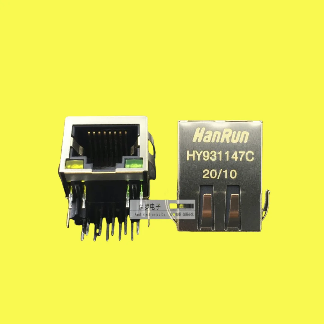 

20PCS/ New HY931147C Gigabit network interface socket RJ45 with light transformer filter