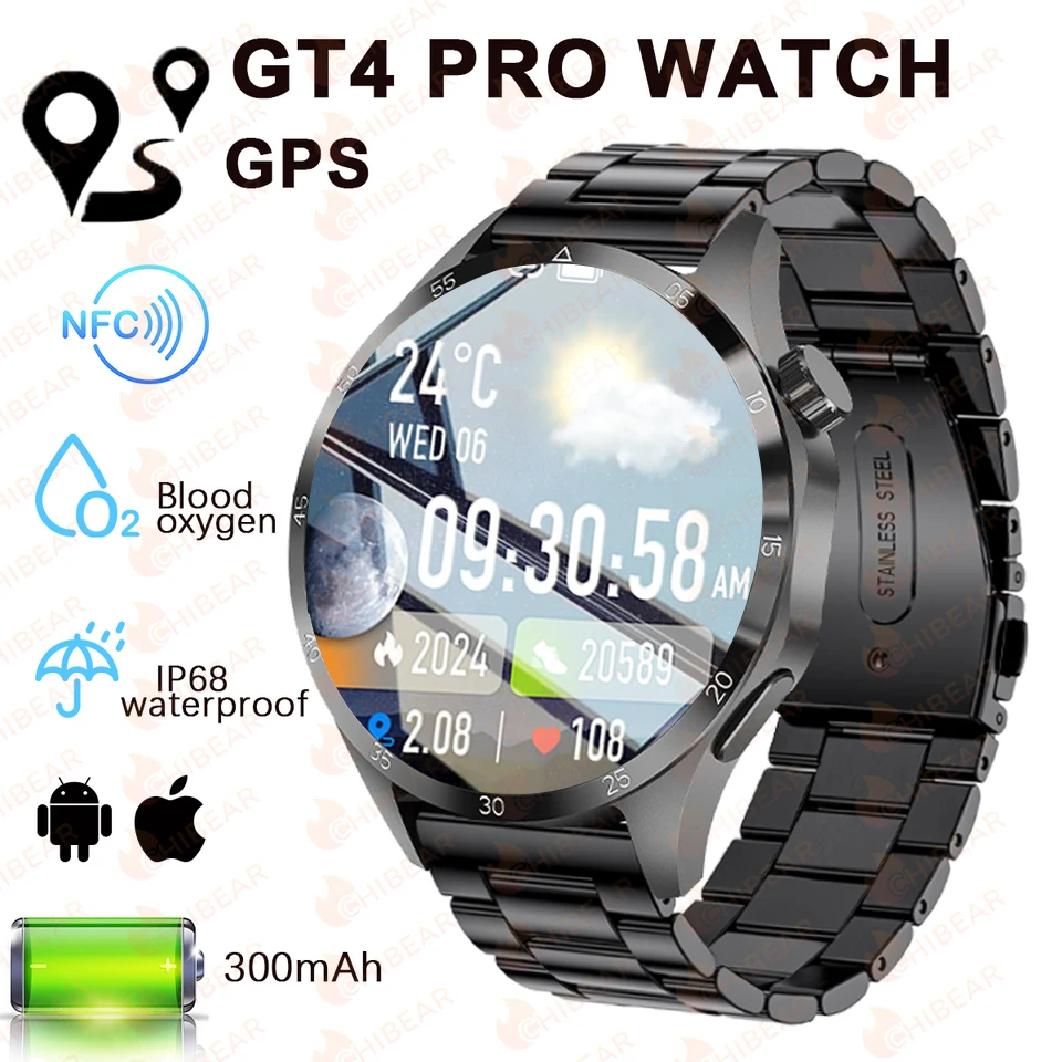 

2025 Новые GPS Смарт-часы для мужчин и женщин Монитор здоровья Смарт-часы Электронные наручные часы Цифровые наручные часы GPS-трекер Браслет